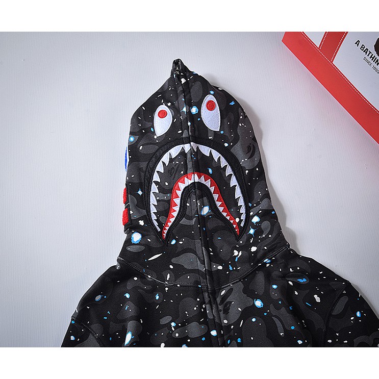 New BAPEe Ape Head Shark Luminous Hoodie Sweater Men Women Casual ...