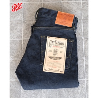 กางเกงยีนส์ ONI-122S-GROL "Greyish-Olive Overdye" 15oz