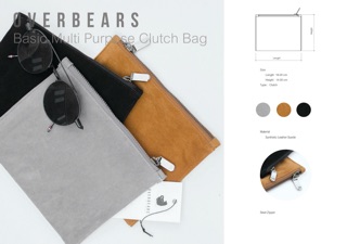 Overbears Basic Multi Purpose Clutch Bag กระเป๋าใส่เครื่องสำอาง กระเป๋าคลัชท์