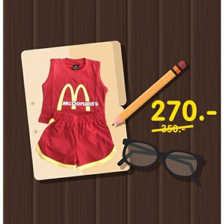 มาใหม่ set แขนกุด ขาสั้น mcdonaldsพร้อมส่ง