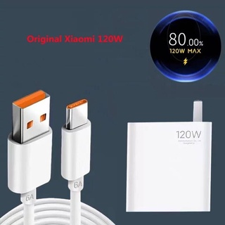 สายชาร์จ Xiaomi Mi 120W แท้ 100% Fast Charger Turbo Charge Adapter For Mi 11 10T 9 Black Shark 4 3 Redmi Note 9 10pro