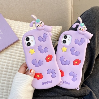 เคสโทรศัพท์ซิลิโคน กันกระแทก ลายการ์ตูนกระต่าย สีม่วงลาเวนเดอร์ 3D สําหรับ ออปโป้ A5 A9 A31 2020 F11 F9 A5s A3s A7 A5 A92 A72 A52 F5 F1s R15 Pro A83 A57 R11s