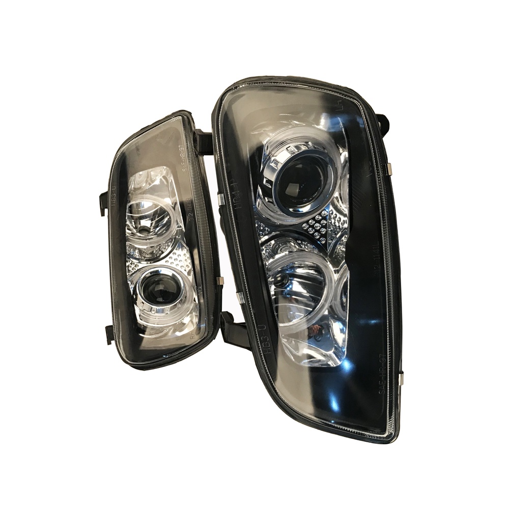 รถ Headlifht สําหรับ Toyota RAV-4 Rav4 สีดํา Led รูรับแสง 1998 ~ 2003 ไฟหน้า 2PCS ไฟหน้ารถเลนส์ SXA1