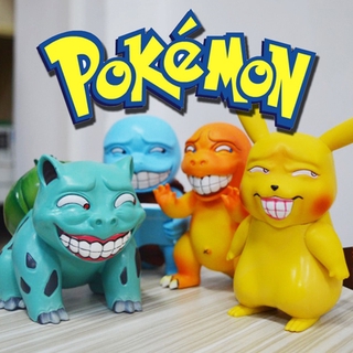 ฟิกเกอร์ Pokemon Funny Gangsta Style Pikachu Dragon Pup Bulbasaur Squirtle Psyduck ของเล่นสําหรับเด็ก