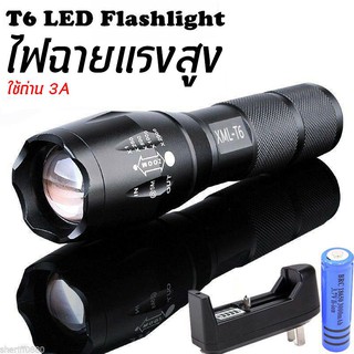 CREE LED ไฟฉาย 28000 Lumens รุ่น XML-T6 ชาร์ต/ซูมได้ กันน้ำ อุปกรณ์ครบชุด