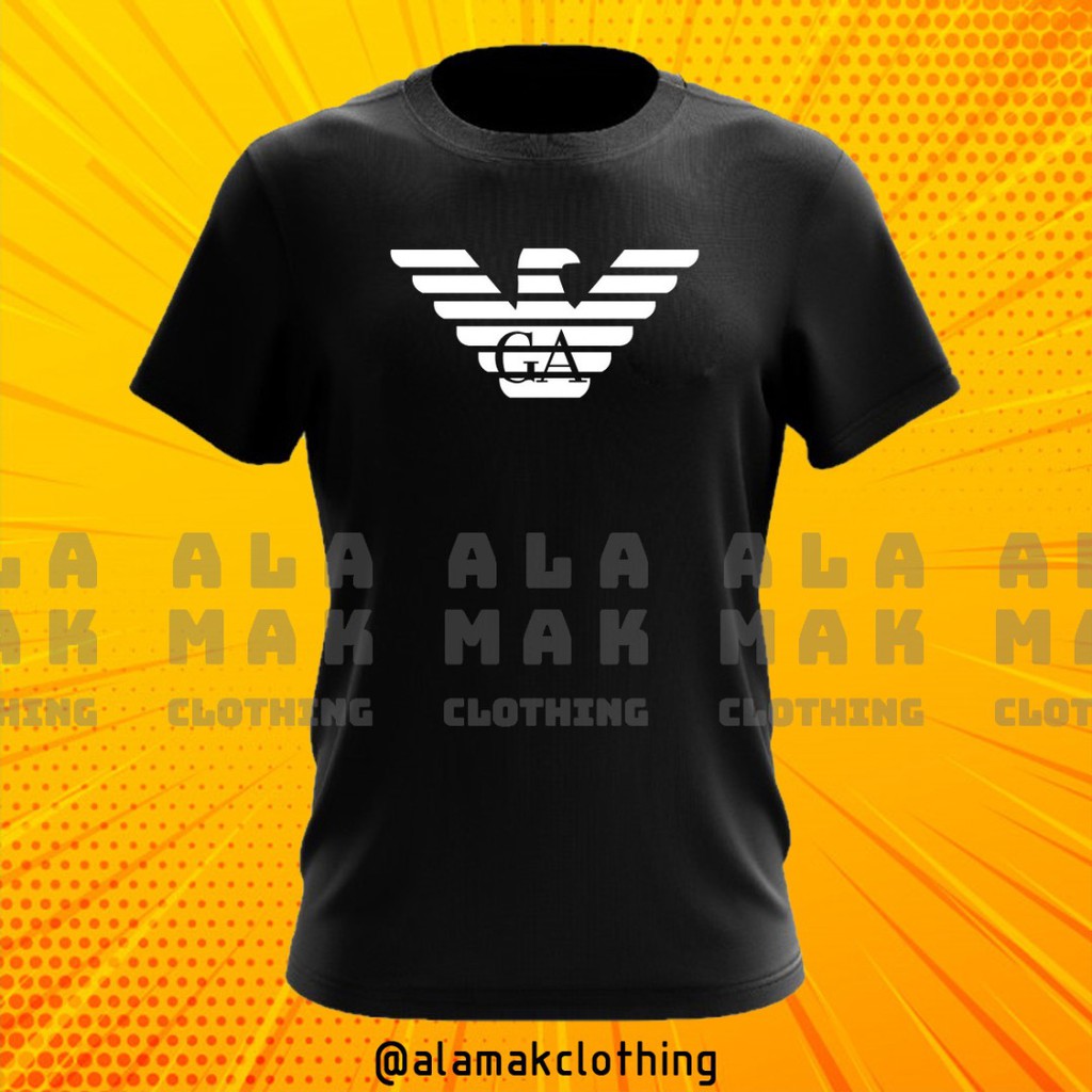 Hebat GA GIORGIO ARMANI BAJU LELAKI PEREMPUAN เสื้อยืด!! ผ้าฝ้าย 100%