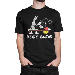 เสื้อยืดใหม่ 2022เสื้อยืดลายใหม่ Best Buds Bugs Bunny และ Mickey Mouse สุดฮอตL XL  XXL 3XL