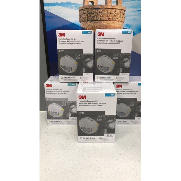 3M NIOSH มาตรฐาน N95 FaceMask 8210 MEDICAL GRADE ของแท้ Particulate หน้ากากช่วยหายใจและป้องกัน
