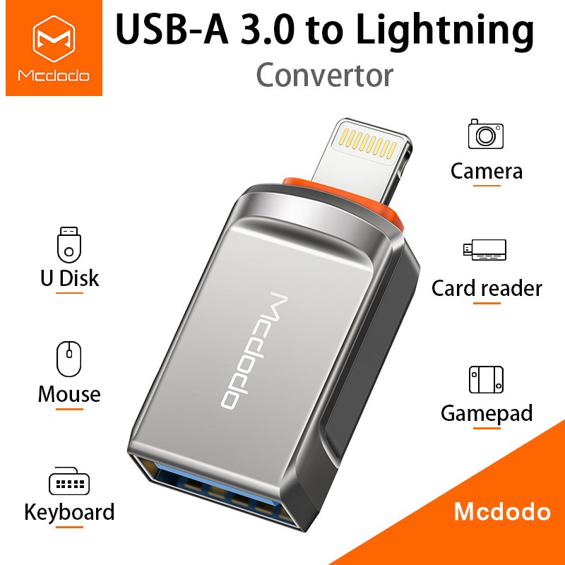 MCDODO OTG Adapter Flashdisk Converter USB เป็น iPhone Lightning Mini OT-8600