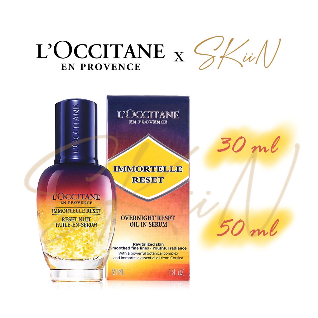 Loccitane Immortelle Overnight Reset Serum Oil In Serum 50 Ml Shopee Thailand