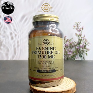 น้ำมันอีฟนิ่งพริมโรสสกัดเย็น Solgar® Evening Primrose Oil 1300 mg 60 Softgels เพื่อสุขภาพของหญิง