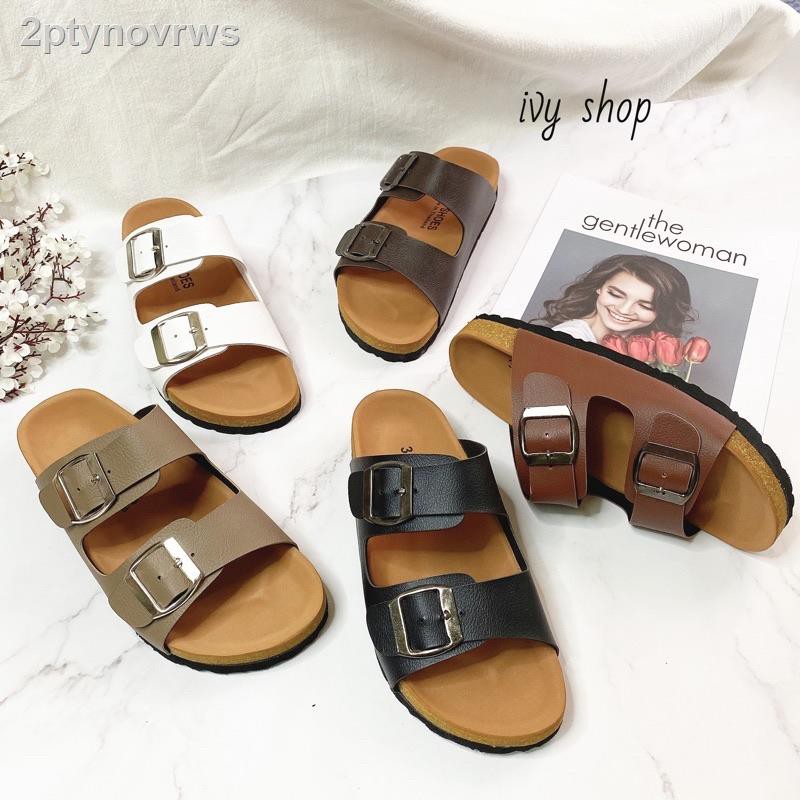 ♤☃┇พร้อมส่ง 🔥IVY SHOES รองเท้าไบเก้น พื้นนิ่ม รุ่นเข็มขัด 2 ตอน (ปรับสายได้)ใส่สบาย
