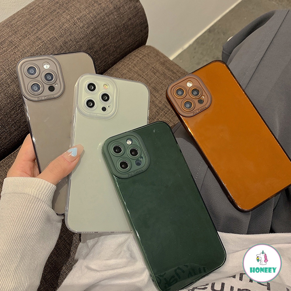เคสโทรศัพท์มือถือ Tpu นิ่มกรอบคู่สีพื้นสําหรับ IPhone 11 Case 7Plus 8Plus XR 13 12 Pro Max #8