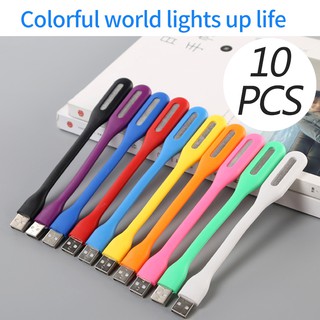 ชุด 10 ชิ้น USB led portable light ก้านไฟชนิดพกพา ไฟ USB หลอดไฟ LED USB 5W แบบพกพา LED Portable Lamp ใช้งายได้หลาย ทุกสี