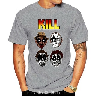 [S-5XL] เสื้อยืด พิมพ์ลาย Kiss Rock Band Kill Halloween Horror สีดํา ทรงหลวม เหมาะกับของขวัญวันฮาโลวีน สําหรับผู้ชาย และ