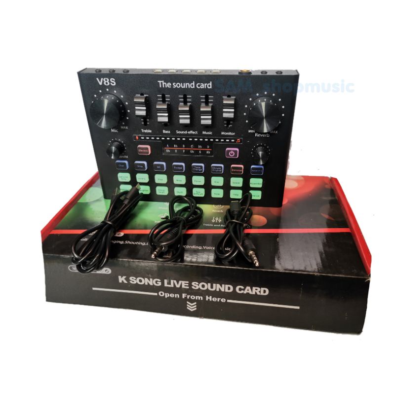 sound card v8s อุปกรณ์ไลฟ์สด