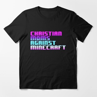 เสื้อยืดอินเทรนด์ผู้ชายอินเทรนด์ผู้หญิงเสื้อยืด พิมพ์ลาย Christian Moms Against Minecraft แบบกําหนดเอง สําหรับคุณแม่S-3X