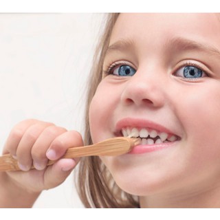 แปรงสีฟันไม้ไผ่ สำหรับเด็ก Bamboo Toothbrush for Kids