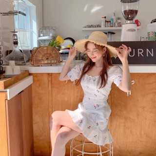 -Bordado lilii dress- เดรสลายดอกลิลลี่
