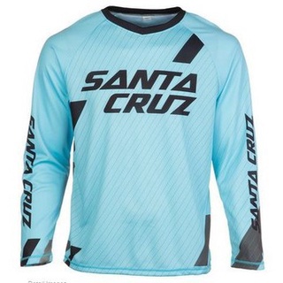 พร้อมส่ง เสื้อกีฬาแขนยาว ระบายอากาศ พิมพ์ลาย SANTA CRUZ Coolmax MTB MOTOCROSS