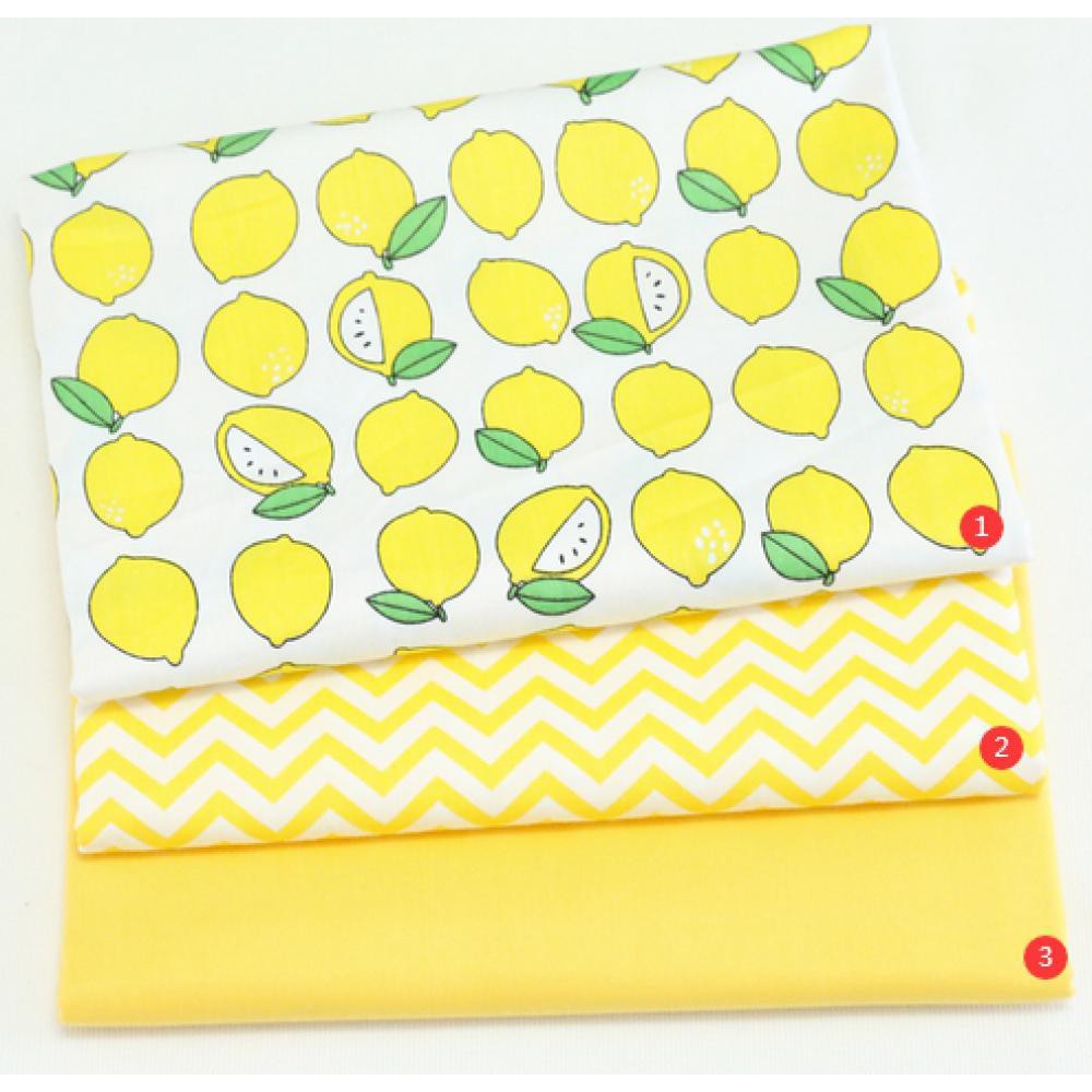 ☁❁✉Baby cotton fabric cartoon lemon print twill DIY patchwork kindergarten  bedding | Shopee Thailand