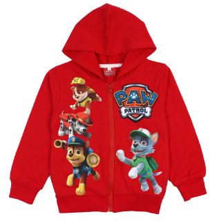 เสื้อกันหนาวเด็กผู้ชาย PAW Patrol พิมพ์การ์ตูน เสื้อฮู้ดแขนยาว เสื้อโค้ทซิปเด็ก