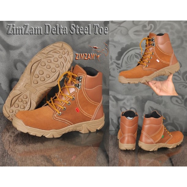 รองเท้าบูทหนังแท้ Delta Steel Toe Hiking Touring