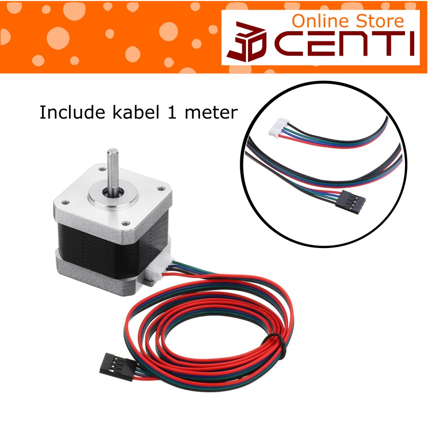 NEMA 17 NEMA17 HS4401 0.4NM รถจักรยานยนต์ Stepper สําหรับเครื่องพิมพ์หุ่นยนต์ 3D CNC Router