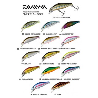 เหยื่อปลอม Daiwa รุ่น Wise Minnow 50FS