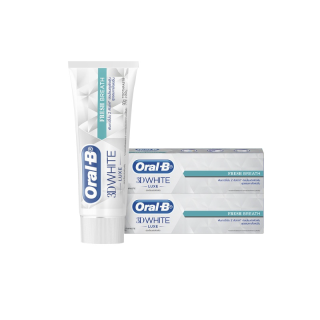 [แพ็คสุดคุ้ม] Oral-B ออรัล-บี ยาสีฟัน ทรีดีไวท์ สูตรลมหายใจหอมสดชื่น ขนาด 90 กรัม. จำนวน 2 หลอด