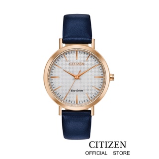 CITIZEN Eco-Drive EM0763-07A Leather Lady Watch ( นาฬิกาผู้หญิงพลังงานแสง )