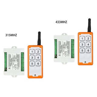 R* สวิตช์รีโมตคอนโทรลไร้สาย สําหรับตัวรับสัญญาณรีเลย์ DC 12V 24V 6CH