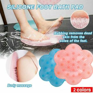 ♔P&amp;M♚Lazy Bath Massage Pad Silicone Suction Cup Bathroom Shower Mat Non-slip Bat