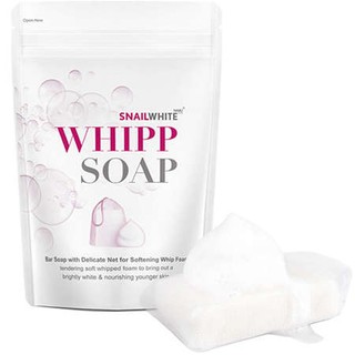 (EXP06/2025) Snail White Whipp Soap สบู่ล้างหน้าสเนลไวท์ วิป โซป ของแท้ 100%