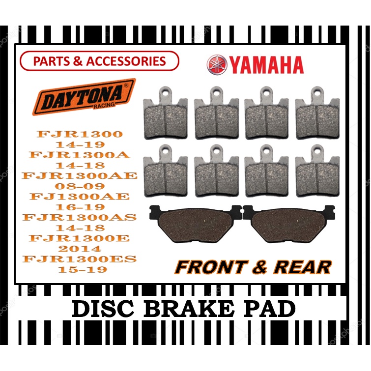 YAMAHA FJR 1300 14-19 FJR 1300 AE 06-09 FJR 1300 14-16 FJR 1300 AS 14-16 แผ่นรองเบรคชุด DAYTONA TYPE