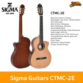 Sigma Guitars CTMC-2E Acoustic Guitar กีต้าร์อะคูสติกไฟฟ้า กีตาร์คลาสสิค ทรง Classic