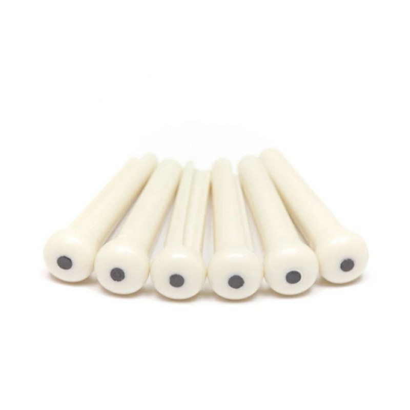 หมุดกีต้าร์ TUSQ traditional Bridge pins white with 2mm black dot หมุด PP-1122-00 Graphtech กราฟเทค หย่อง PP112200