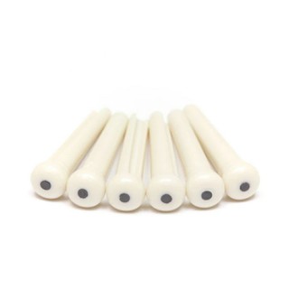 หมุดกีต้าร์ TUSQ traditional Bridge pins white with 2mm black dot หมุด PP-1122-00 Graphtech กราฟเทค หย่อง PP112200