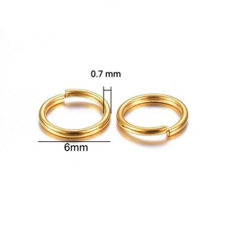 ห่วงสแตนเลส ชุบทองสีทอง 14k ขนาด 3-8 มม. สําหรับเครื่องประดับ Diy เครื่องประดับงานแฮนด์เมด (พร้อมจัดส่งในไทย)