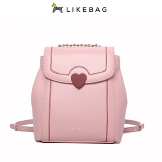 Likebag original love bag กระเป๋าสะพายหลังแบบ all-match 13 นิ้วกระเป๋าคอมพิวเตอร์กระเป๋าสะพายไหล่สบาย ๆ กระเป๋ามัลติฟังก์ชั่น messenger bag