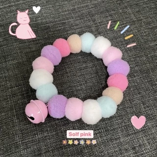 ปลอกคอแมว ปลอกคอปอมปอม สินค้า Handmade Kendall Cat Shop