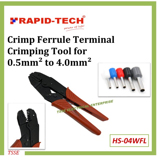 HS-04WFL Crimp Ferrule Terminal Crimping Tool
