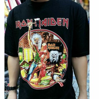 เสื้อวง IRON MAIDEN สกรีนหน้า หล้ง