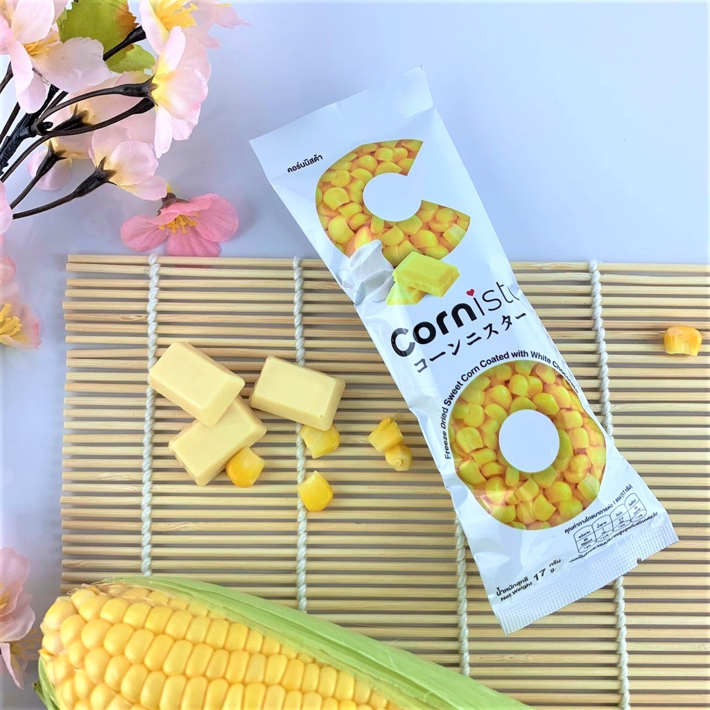 Cornista คอร์นนิสต้า ข้าวโพดหวานอบกรอบเคลือบไวท์ช็อกโกแลต