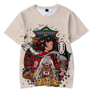 เสื้อยืด พิมพ์ลายอนิเมะ Spirited Away Studio Ghibli Miyazaki Hayao สไตล์ญี่ปุ่น 2022