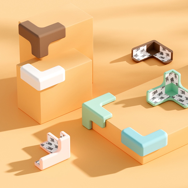 แผ่นซิลิโคน รูปตัว L/T ป้องกันการชน เพื่อความปลอดภัยของเด็ก สําหรับติดมุมโต๊ะ เฟอร์นิเจอร์ 1 ชิ้น