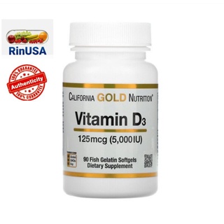 Pre​Order​❗California Gold Nutrition Vitamin D3, 125 mcg 5,000 IU Fish Gelatin Softgels