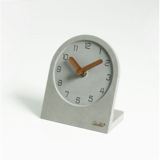 🇰🇷 [Korean นาฬิกาโต๊ะ MOOQS Simple Silent Table Clock] Wooden Minimalism Vintage Korea Interior Eco Board Gray Mini Small Quartz