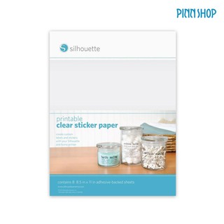 Silhouette Cameo แผ่นสติกเกอร์ สีใส – Printable clear sticker paper อุปกรณ์เครื่องตัด สติ๊กเกอร์ คามิโอ้