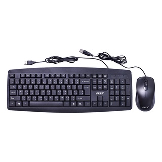 OKER USB KEYBOARD PRISON DRAGON FASHION OFFICE WIRED COMBO KM-3988